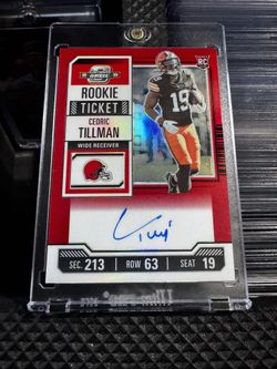 cedric tillman optic contenders rookie ticket auto /175