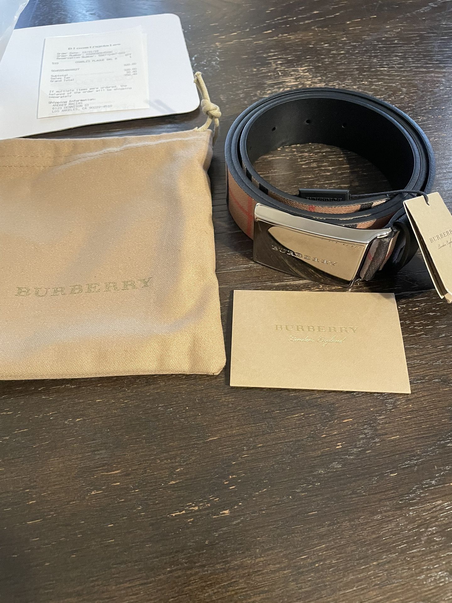 Burberry Belt (new) With Receipt Size 90 (32-34)