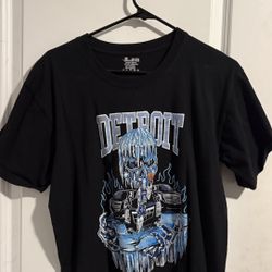 Detroit Black Cotton T-shirt