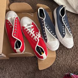 Red Converse 10.5 Navy Blue 10 