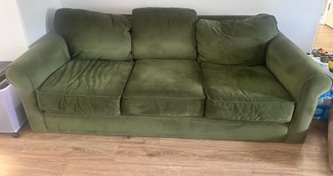 3 piece green couch