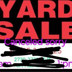 YARD SALE  Canceled 