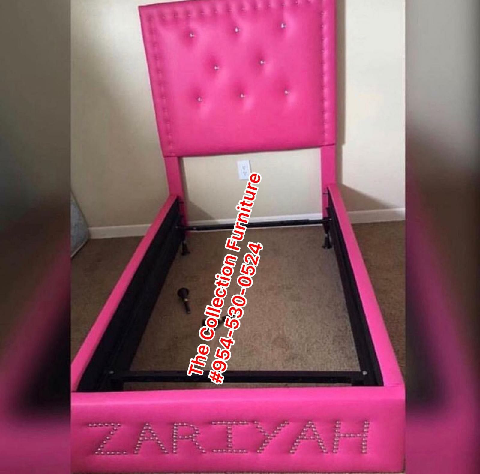 Pink girl bed frame sofi