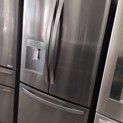 Black-stainless Refrigerator with warranty Delivery Available Fee Depend on Address 🏠🛣️🚛