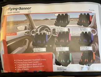 Flying banner seat cover