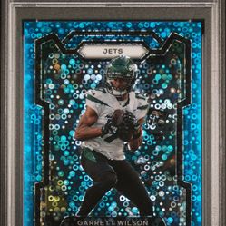 2023 Panini Prizm Garrett Wilson No Huddle Blue #/95 #233
