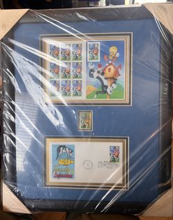 Tweety & Sylvester Professionally Framed 1st Day Stamp
