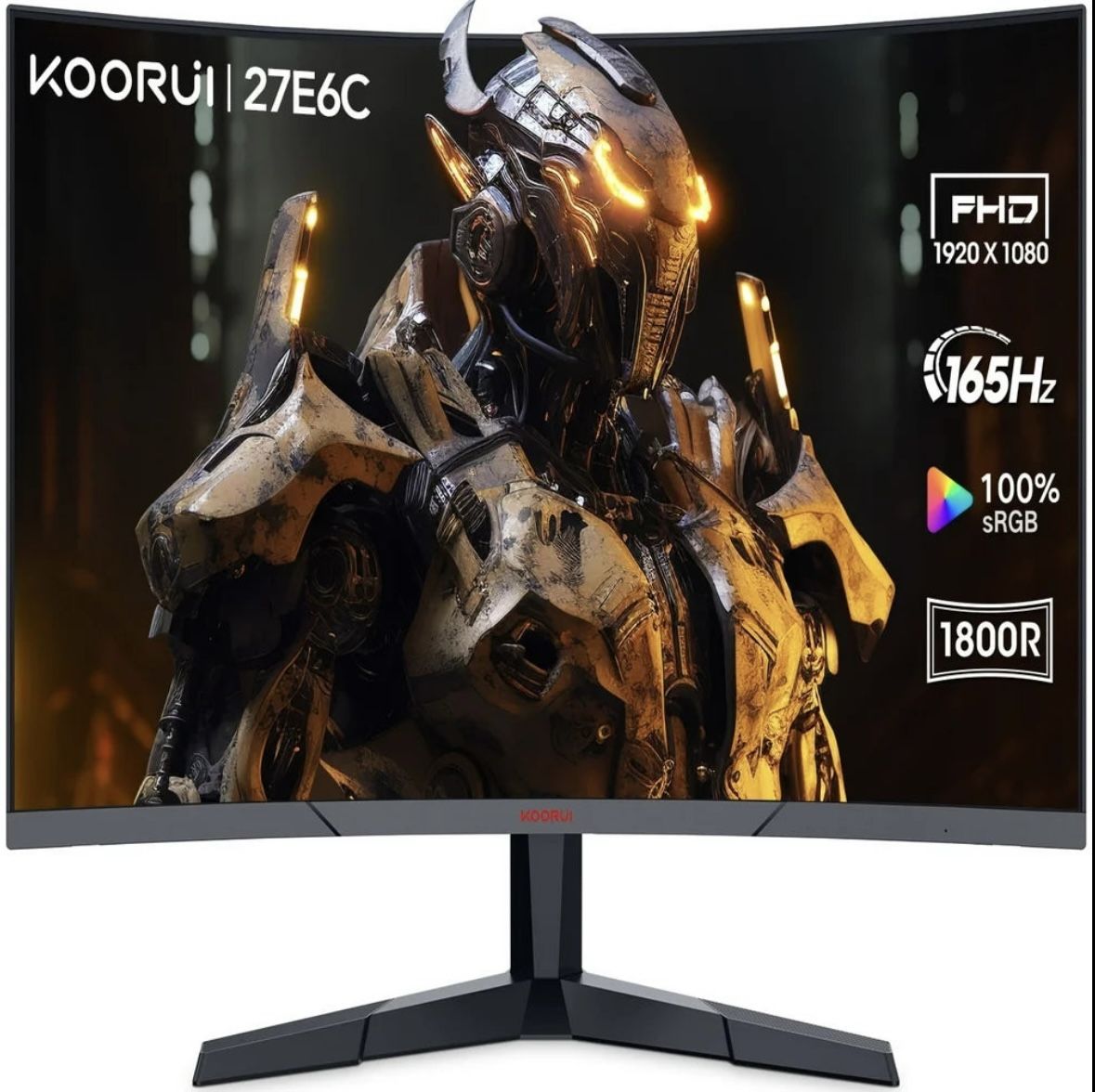 27 Inch Curved Gaming Monitor, 165Hz FHD Computer Monitors, 100% Srgb,Adaptive Sync,27E6C