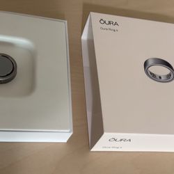 Oura Ring 4- Brushed Silver Size 8