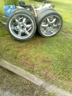 Chrome 22' universal 6 Lug rims and good tires