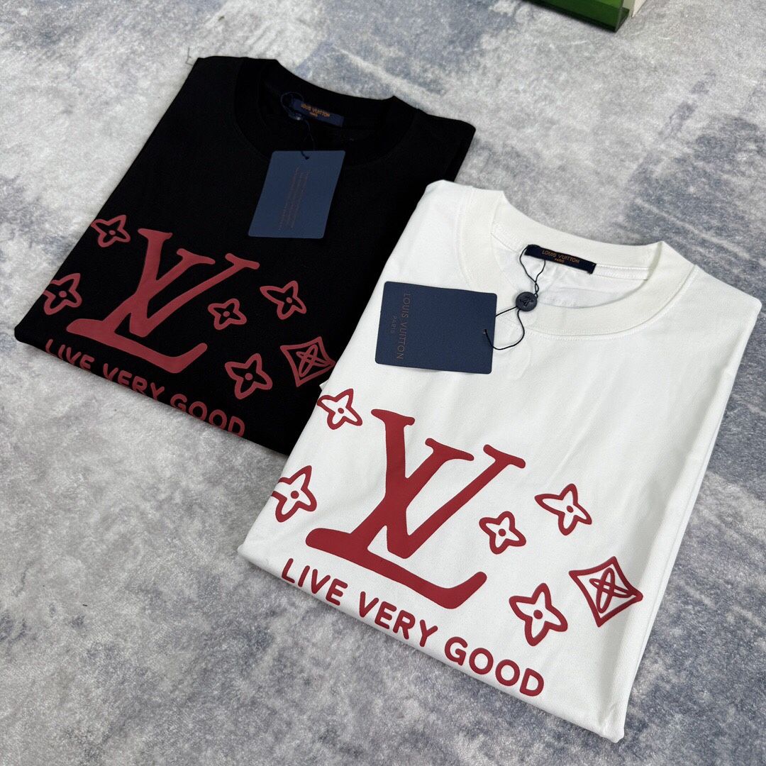 LV Louis Vuitton 25ss summer new chest old flower letter print 