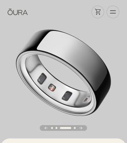 Oura ring 4 brushed steel- size 10
