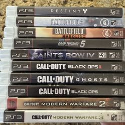 PS3 PlayStation Game Lot (10) Call Of Duty - Battlefield - Destiny