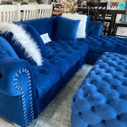 Royal Blue Sectional

