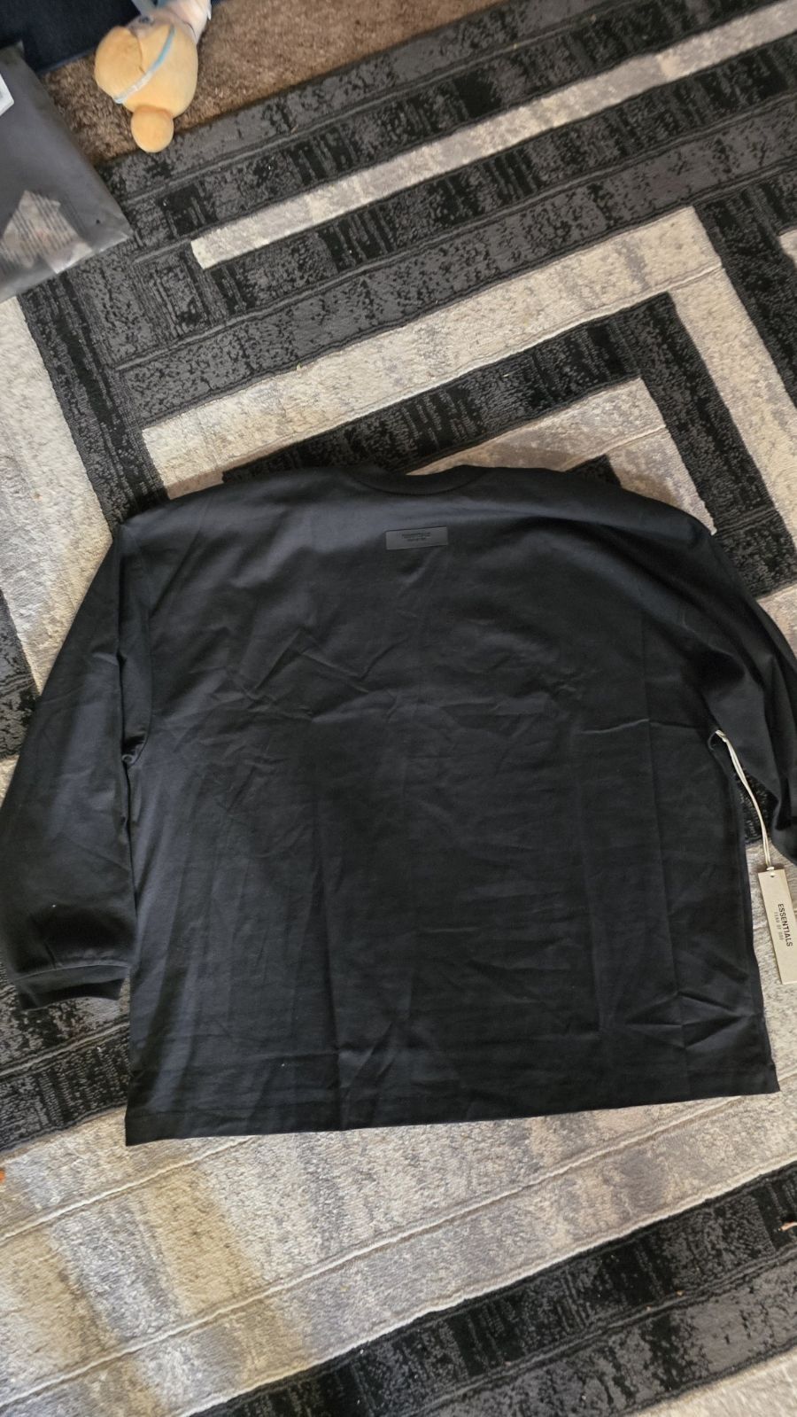 Essentials Black Long Sleeve Shirt Size Large