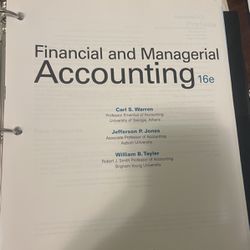 Financial/Managerial Accounting Textbook 