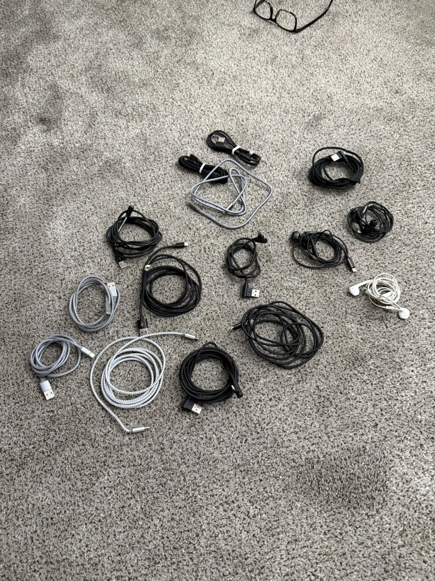 iPhone Lighting Cords And Headphones