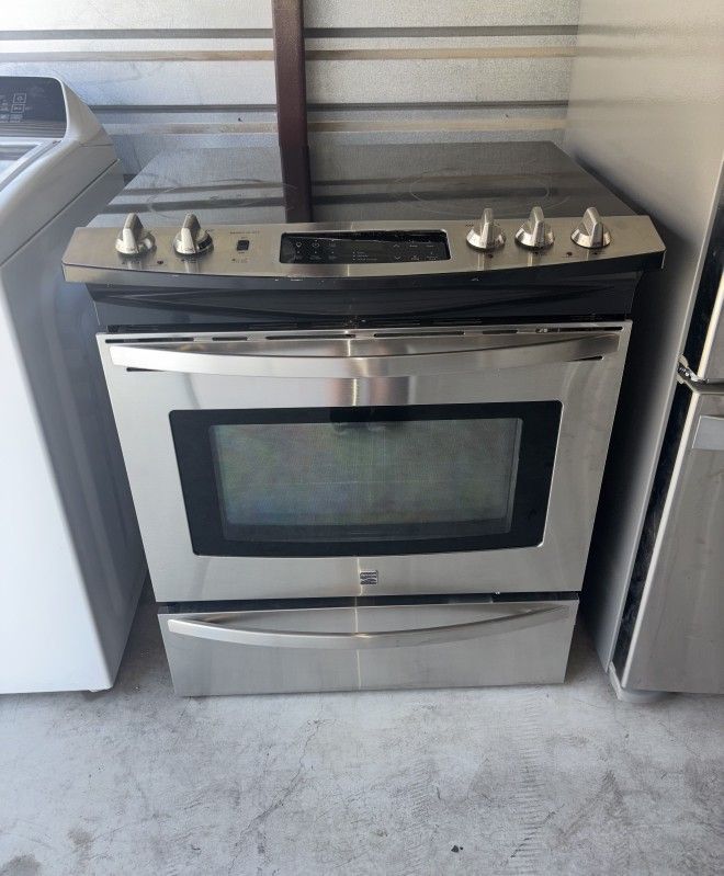 Kenmore Stainless Steel Flat Top Stove Oven And Range
