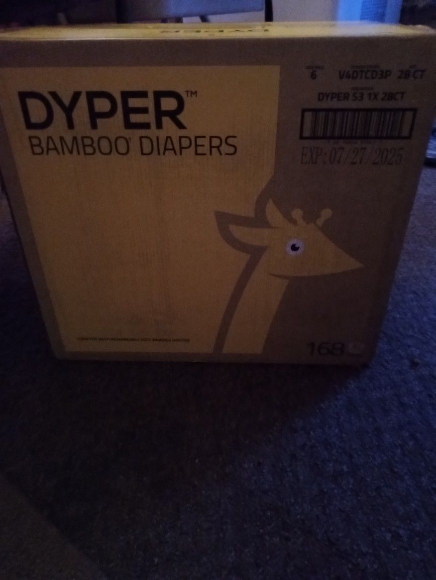 Bamboo Diapers Good Condition Size 3 Box Of 168$55.00 Or Best Offer