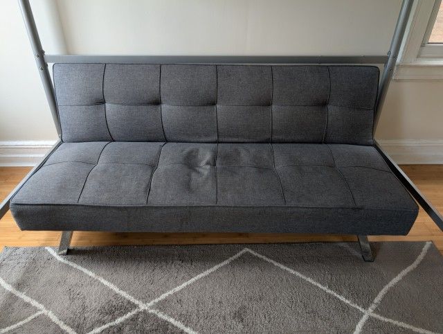 Grey Modern Serta Futon - A Couch Or A Bed