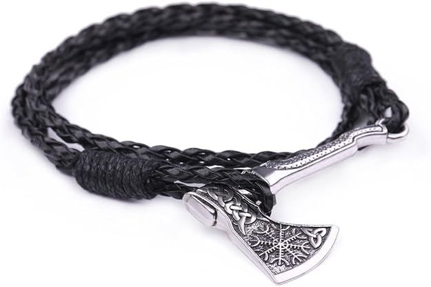 Norse Axe of Protection Rune Wrap Bracelet