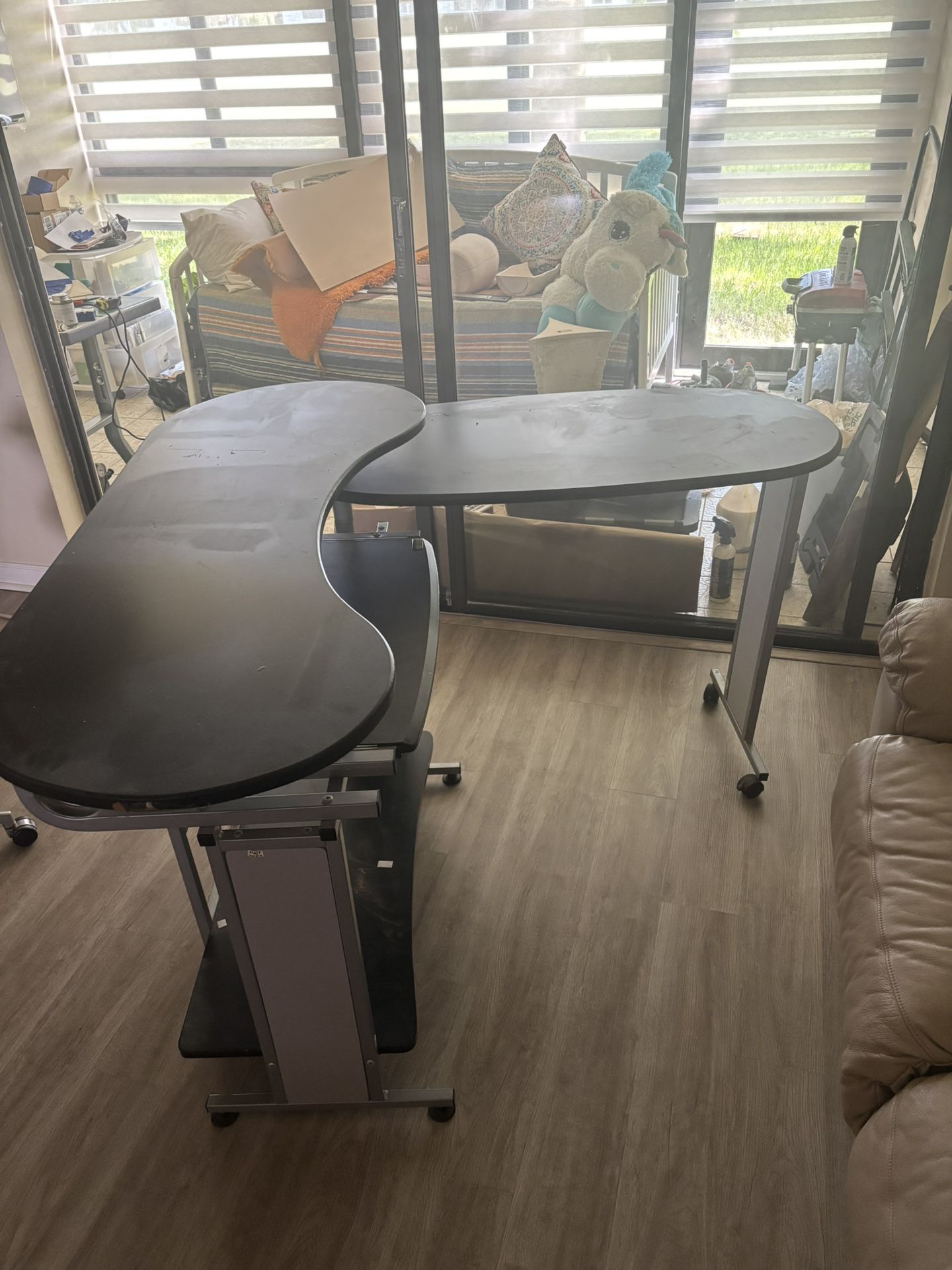 L Shaped Double Desk