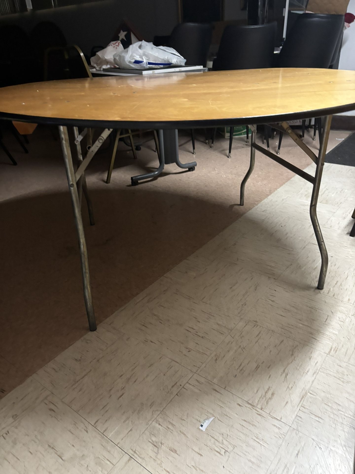 12 Folding Round Tables. $ 25 Each All For $$250