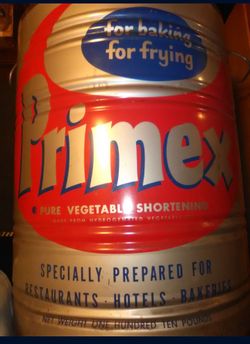 PRIMEX can PROCTER & GAMBLE ADVERTISING 110 LB TIN 