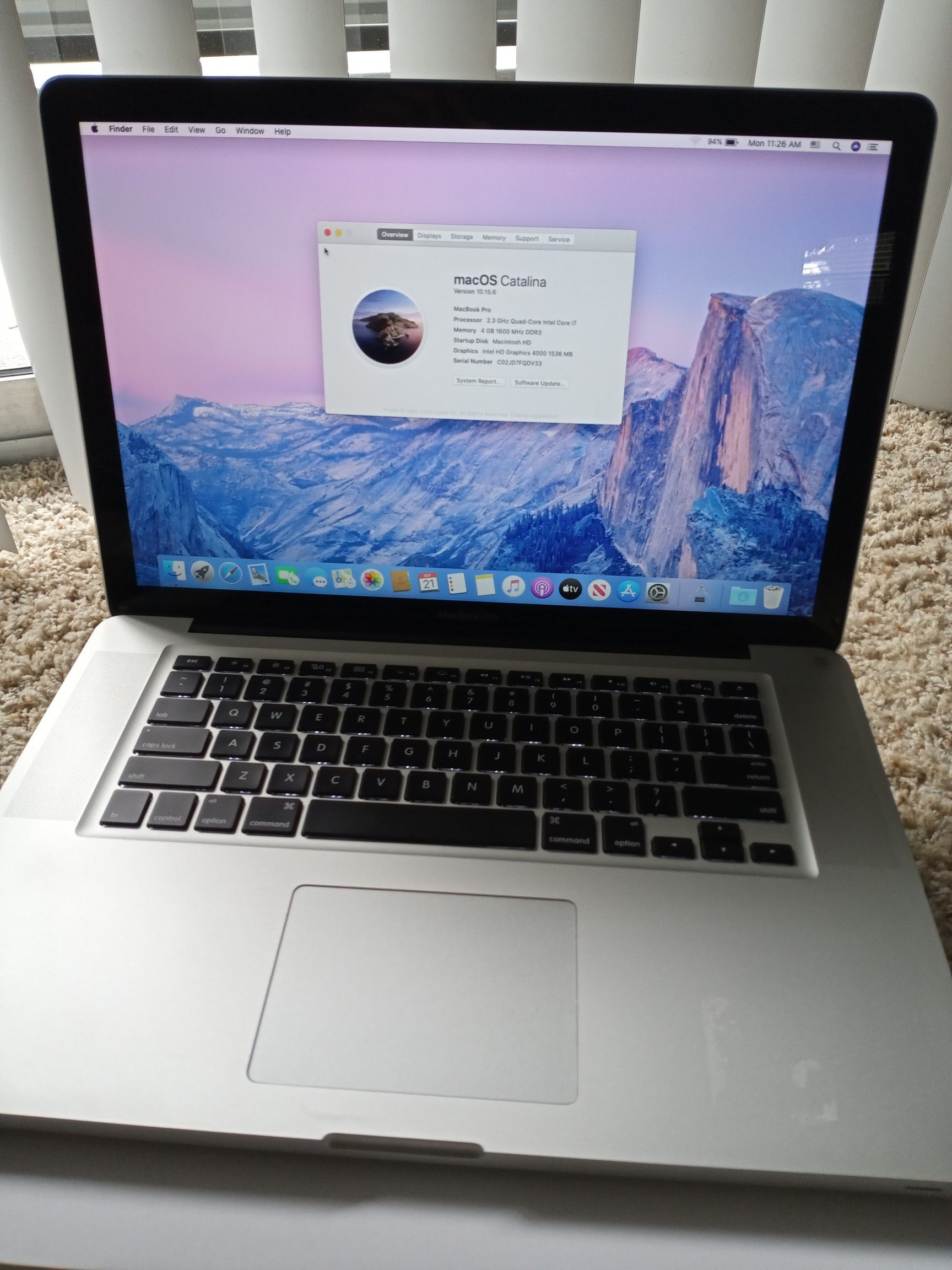 MacBook Pro 2012 15inch i7 500gb