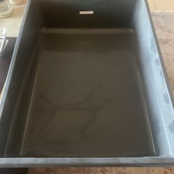 2 Extra Large Litter Box for Cats (gray)
