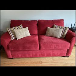 Beautiful Red  Sofa - Perfect condition! No Stains Or Rips! 