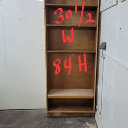 Solid Wood Bookshelf Good Cond 