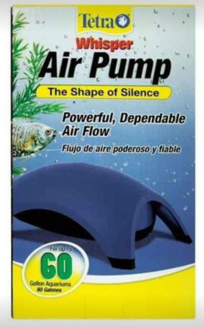 Tetra Whisper Blue Air Pump 40 to 60 Gallons, for Aquariums, Powerful Airflow