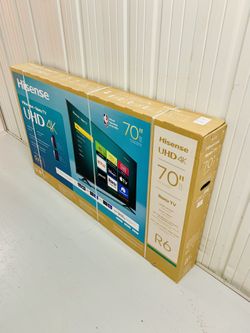 Hisense 70" Class 4K UHD LED Roku Smart TV HDR R6 Series 70R6E4  Brand New In Box  Possible Delivery