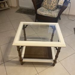 Glass Top End Table