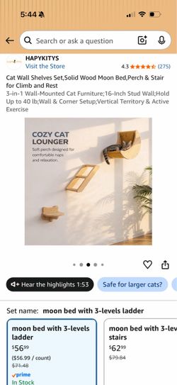 Cat wall shelves set