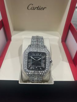 Moissanite luxury watch - black dial