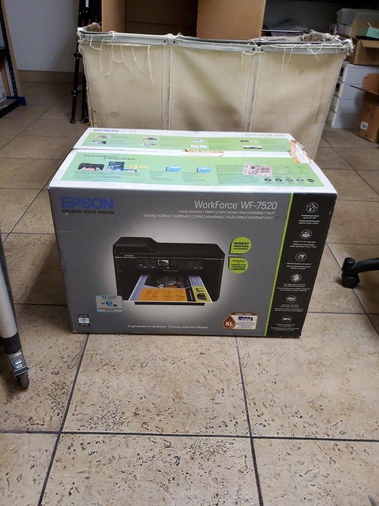 Epson Wide Format WorkForce WF-7520 All-in-One Printer, Wireless Inkjet