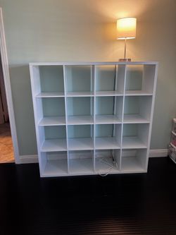 White IKEA 16 cube storage