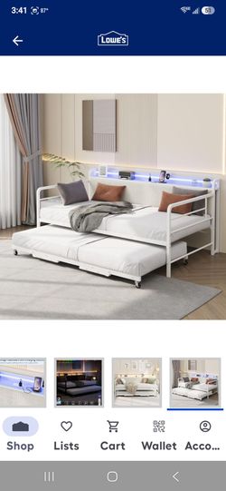 Twin DayBed with pop up Trundle White