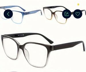 2 pairs Women Reading Glasses Blue Light Blocker( +1.75)