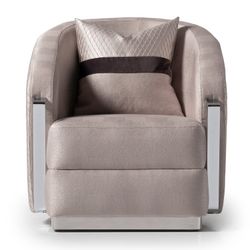 Carmela Silver/Zinc Accent Chair