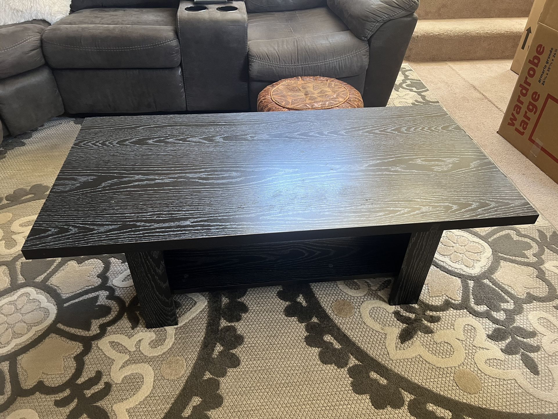 Black Coffee Table & Two End Table