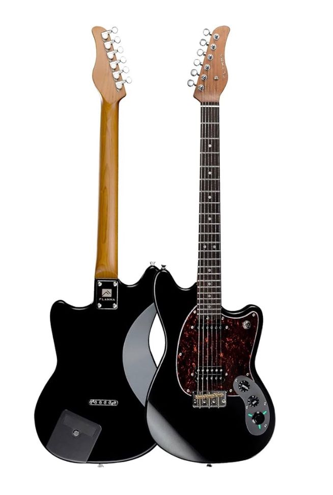 Brand New In The Box- FLAMMA Smart Electric Guitar with APP Battery-Powered All-In-One Cordless Playing Bluetooth Playback OTG Function Headphone Outp