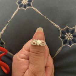 Real 925 Sterling Silver Bridal Ring Size 7