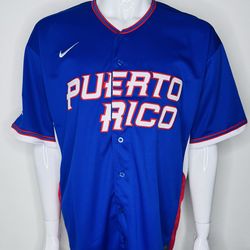 2026 WBC Puerto Rico Men's Baseball Blue Jersey