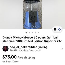 DISNEY LIMITED EDITION GUMBALL MACHINE 