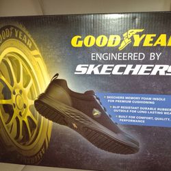 Brand New Size 12 Goodyear Engineered by Skechers Men's Onyx High Top Slip Resistant Steel Toe Boots.