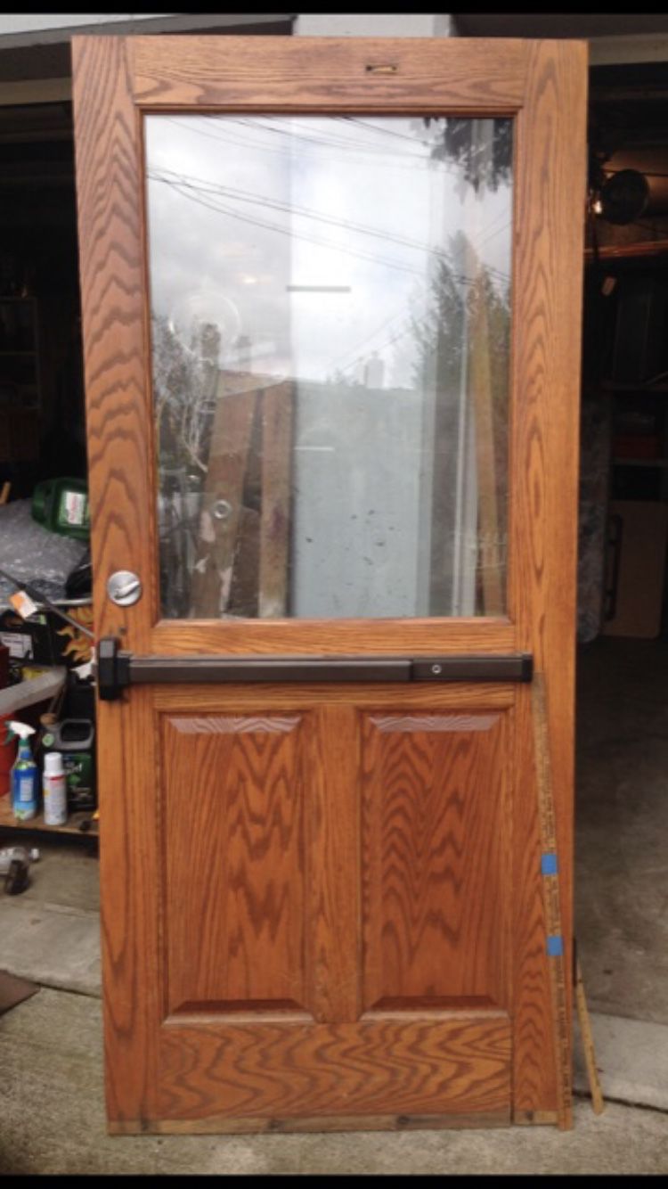 Oak exterior door