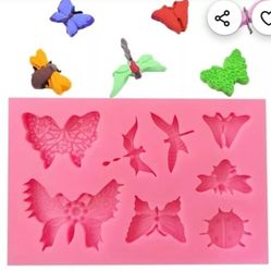 Butterfly Fondant Mould Cake Topper Silicone Mold Chocolate Candy Baking Decor sugarcraft Sugarpaste Decorations Insects Fondant Butterflies